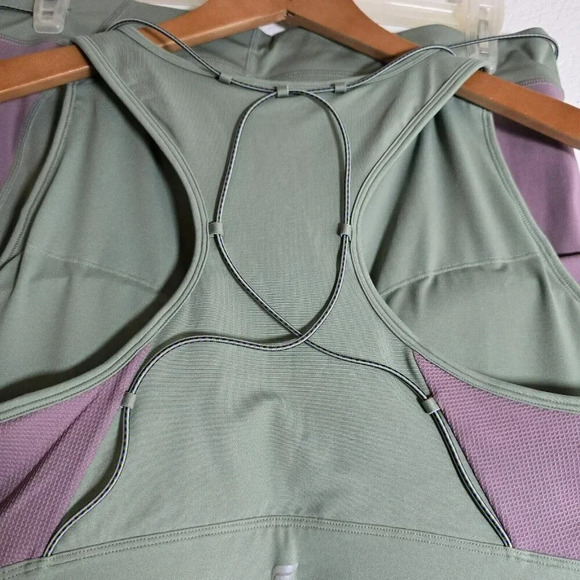 Motion365+ Contour High-Waisted Legging Size XXL Green & Purple Lace Back - Picture 9 of 16